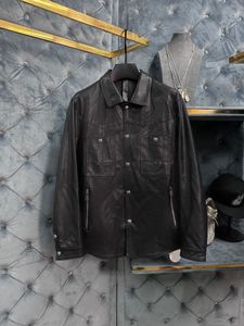 Highend brand designer jacket high quality Pu material zipper stitching design motorcycle jacket luxury top mens jacket