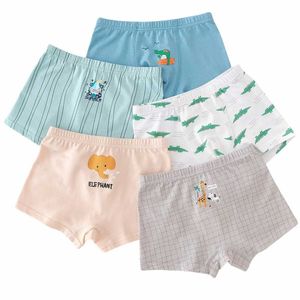 Panties Childrens Unterwäsche Baumwolljungen und Teenager Boxer Shorts Boxer Shorts 5-Pack Y240528