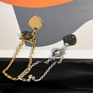 Högkvalitativ designer Fashion Necklace Choker Chain 925 Silver Plated 18k Gold Plated Rostfri Steel Letter Pendant Halsband för Wome 199Z