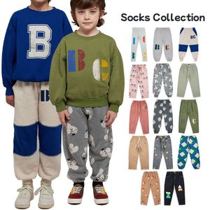 2023 BC Autumn/Winter Boys 'and Girls' Cartoon Drukowane majtki z Veet Lace Up Guard Sports Pants L2405