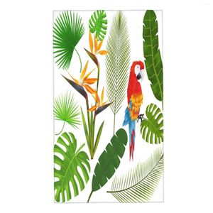 Towel Face Beautiful Parrot Macaw In Tropical Leaves Flowers Soft Bath El Spa Gym Sport Hand Towelstoalla Gimnasio