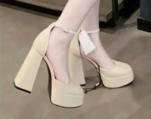 Dress Shoes Elegant high heels for womens 2023 sexy ankle strap black and white platform party shoes dress pump women H240527