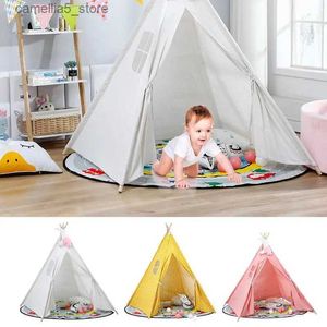 Namioty zabawkowe namiot dla dzieci Przenośne tipi tiepee dzieci dom halowy playhouse namioty dla niemowląt składany namiot Play Namiot kempingowy Q240528