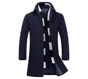 Cały luksusowy Erkek Mont Fashion Overcoat Men Wool Blends Grusten Sobretudo 2017 Rozmiar M do 6xl7230296