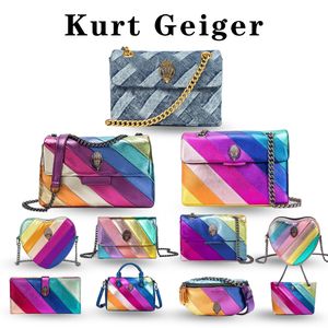 kurt geiger handbags mini evening bags luxury designer crossbody bag heart shaped purse leather metal chains shoulder bag Kensington clutch totes