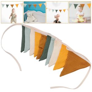 Stentieri Streners Collaborti decorazione per bambini Triangolo per bambini Fandone le bandiere della festa di compleanno in cotone D240528