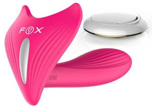 Fox fjärrvibrator USB laddad kvinnlig onani stropplös strapon gspot dildo vibratorer vuxen erotisk sexleksak för kvinnor9383864