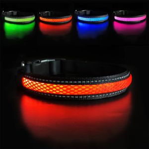 Masbrill LED Dog Collar Luminous Pet Products Safety Stylish Flashing Glow Necklace Waterproof Reflective Accessories 240528