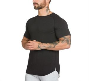 Muscleguys long t shirt Men Hip Hop Gyms tshirt Longline Extra Long tee shirt for male Bodybuilding and Fitness Tops tshirt1267472