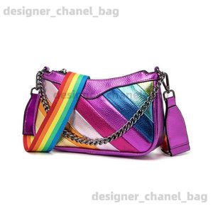 Cross Body Women Bag Crossover Bag Rainbow Handheld Bag Pafter Portfera Designerka Women Bag Wysoka jakość Luksus T240528