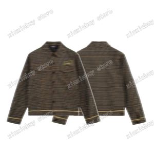 Xinxinbuy Men Designer Płaszcz Oszute dżinsowe podwójna litera Jacquard Fabric Długie rękaw Kobiety Czarny niebieski żółty S-XL 248H