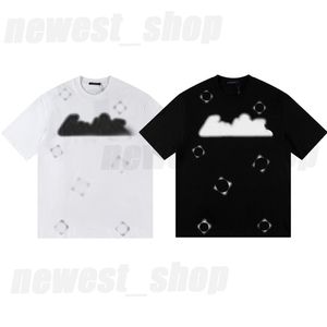 Mens Plus Size T-shirt Designer Luxury Summer Tshirt Classic Simple Basic Letter Print Ink Tie-Dye T Shirts Cotton Black White Paris Loose Top Tee True USA Size