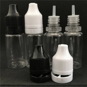 Wholesale Caps 10ml Fashion Packaging Bottle PET Transparent Plastic Dropper Needle Tip Bottle With Tamper Evident Child Proof For Vapor Liquid Package Storage