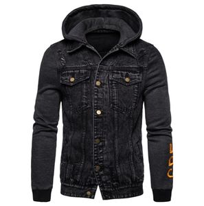 2019 Neue Herbst Winter Hoodied Casual Style Jeans Jacke Männer Outwear Cotton Denim Mens Mäntel und Jacken C10015983809