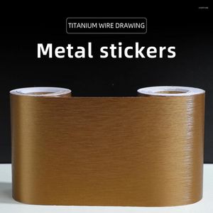 Window Stickers Imitation Stainless Steel Aluminum Alloy Door Frame Edge Wrapping Glass Metal Sticker Ground Wire Self-ad