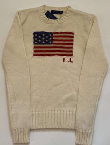 US Womens Knitting Sweater - Flagg från USA Vintermode Bekväm bomullsutbildningsmode trend