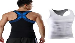 Herrenkörper Shaper Fitness Tanktops Männlich sexy Schönheit Bauch eng sitzende Unterhemd