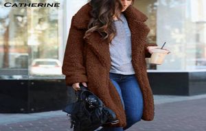 女性用ジャケットフェイクファーコートフード付きブラックカーディガン冬ウォームテディベアPSサイズfffyフリースジャケット