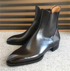 MEN039S PU Deri Moda Klasik Chelsea Boots Erkek Traend Her Gün Allmatch Business Sıradan Ayakkabı Sapatos Para Hombre Ka020 8214853