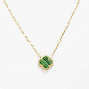 Fashion Front Design Van Unique Necklace Fashionable Double Four Leaf Clover Flower Necklace For Women 18k Gold Simple With High Have Logo XQ2W