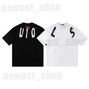 Mens Plus Size t shirts T-Shirt designer luxury summer tshirt Classic simple basic big letter print ink embroidery cotton black white paris loose Top Tee true usa size