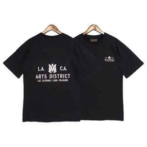 2022SSヒップホップマッスルフィット湾曲したヘムホワイトコットンカスタムプリント男性女性Tシャツカジュアル数量トレンドXS-L 6RR5WEW 299S