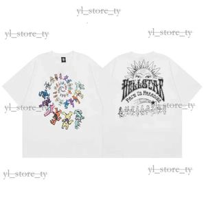 Дизайнер HellStart футболка мужская рэппер rapper wash mens дизайнерская футболка тяжелая ремесло y2k Hiphop рубашка с коротким рукавом Hellstart