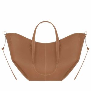 Designer Polen Le Cyme Mini Tonca Textured Duo Shoulder Camel Numero Un Nano Ma Tote Women Cross Body Bags Lady Handbag Leather Bag Half Moon Underarm BS8O