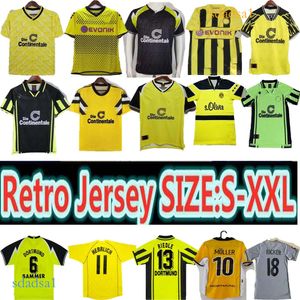 Dortmund Retro Ocer Jerseys Herrlich M.Gotze Moller 1988 1989 1994 1995 1996 1997 1998 2000 2001 2011 2012 2013 Lewandowski Football Shirt Borussia Moller