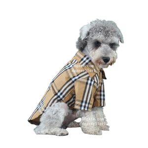 Camisas de estimação de algodão xadrez clássicas Aparel de cachorro Roupos de cães de designer macio respirável para cães de verão T para pequenos cães médios gato poodle yorkshire bulldog francês A715