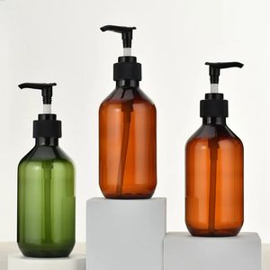 1Pcs Shampoo and Conditioner Dispenser Bottles Bathroom Plastic Empty Refillable Pump Lotion Bottle Cosmetic Containers Set