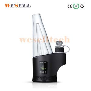 Курительные трубы 2021 Mingvape Luxo E Rig Oled Screed Scure Conge Concentrate Tipe Красочная световой стеклянной блинчика Беспроводной зарядки Enail Kit 2200MAHQ240515