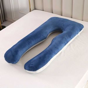 Moderskapskuddar graviditetskudde sängkläder full kroppskudde för gravida kvinnor bekväma u-form kudde långsida sovkuddar Q240527