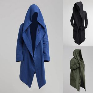 Cappotto da uomo Fabulouse a colori solidi maniche lunghe giacca da uomo trincea