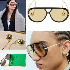 Moda Oval quadro de sol para homens e mulheres Designer Alteração de lentes resistentes a UV400 Pernas de metal luxuosas com caixa de embalagem BV1273S