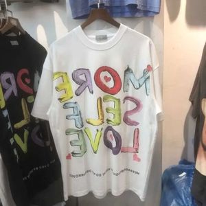 Men S T Shirts And Women Caual Thirt Spring Summer Breathable Op Quality Colorful Big Letter More Self Love Shirt Streetwear Looe Ar Be