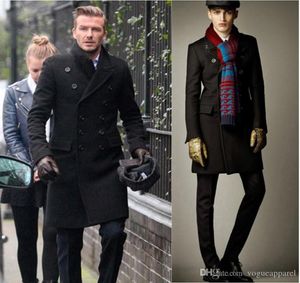 Herren doppelt baced Long Länge Parka Britische Gentleman Klassiker Schichten Mann Slim passt 2616094