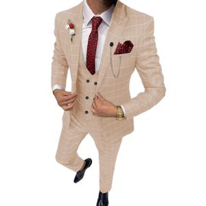 Blazer da uomo Blazer 3 pezzi Regar Fit Selta a doppio petto Studio Formale Bassa a pedaggio a pedaggio da sposa blazer Vestpants 230404 dro dhj9v