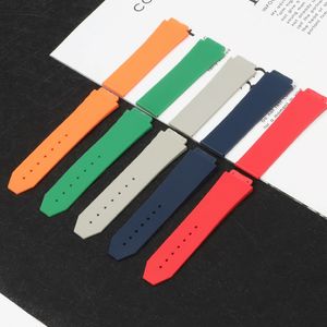 Nature Silicone Rubber Band för Iublot -rem för Big Bang Watchband Watch Belt Fusion med logotyp Distribution Clasp 260x