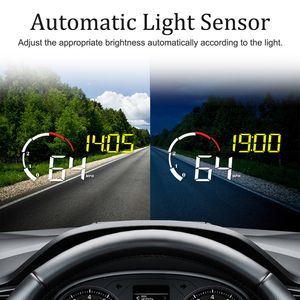 Carro hud smart head up display OBD2 Sistema de alarme de aviso de velocidade excessiva M10 A100 Projector de para -brisa a bordo de acessórios de computador