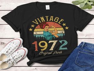 Women039s Tshirt Vintage 1972 Edizione quarantena Tshirt African Women 49 Years 49th Birthday Regalo Idea Mamma moglie figlia Cloth1705798