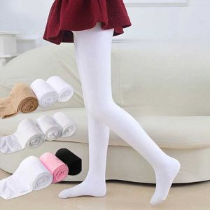 Kids Socks Summer and Spring Candy Colors Childrens Pantyhose Ballet Pantyhose Girls Stocking Childrens Velvet Pure White Pantyhose Y240528