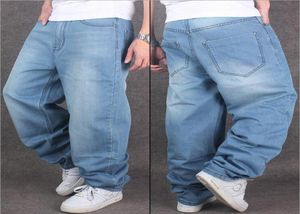 New Tide Man loose jeans hiphop skateboard jeans baggy pants denim pants hip hop men jeans plus size 30464847996