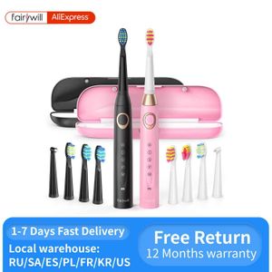 Toothbrush Fairywill Sonic Electric Toothbrushes for Adults Kids 5 Modes Smart Timer Rechargeable Whitening Toothbrush with 10 Brush Heads Q240528