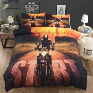 Bedding Sets Mountain OFF-road Motorcycle Printing Set 2/3pcs All Size Duvet Cover With PIllowcases