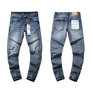 24 trendiga lila jeans ins designer mäns jeans lila varumärke byxor skarvade jeans rippade denim byxor lyxiga hiphop nödställda män kvinnors storlek s-xl