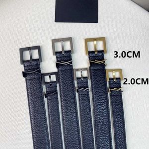 Pasek designerski prawdziwe skórzane pasy igła 3 Kolor Bluckle szerokość 2 cm 3 cm klasyczne litery dla mężczyzny Woman Cowskin 254s