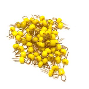 100pcs/Lot PCB Test Point THM Bead Gold Plated Ceramic Test Loop Circuit Board Test Pin Resist High Temperature Loop Terminals