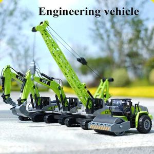 Diecast Model Cars Diecast Model Cars 150 Alloy Engineering Excavator Model Die Cast Metal Forklift Simulation Sound and Light and Pulling Back för att samla Chil