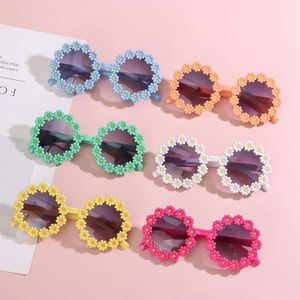 Fashion Kids Round Flower Cute Children Daisy Sunglasses Girls Boys Sport Shades Outdoor Sun Protection Eyewear 2023